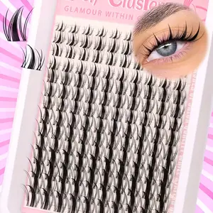 140 exquisite Korean style black anime eyelashes -, false eyelashes, natural, dynamic, curly design, reusable for beginners, DIY length 8-18mm, Eyelash Extensions