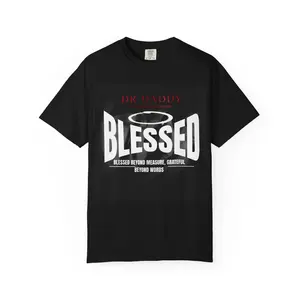Blessed Halo Typography T-shirt | Dr Daddy inspirational faith design