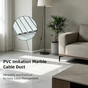 Marble Look Wire Management Set of 5, Aesthetic and Natural, Ideal for Home and Outdoor Use, Clean Cable Organization, Decorative Trim