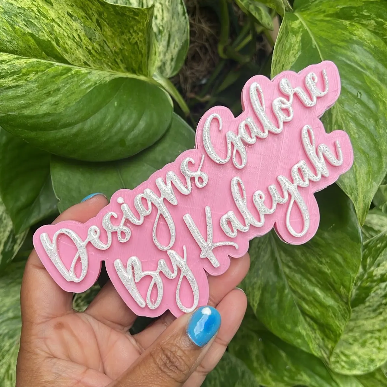 Social Media Watermark - White & Pink