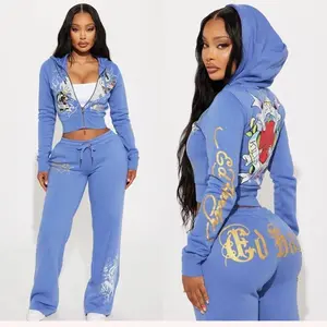 2 Piece Sets Womens Clothing Letter Print Sweatsuit Hoodie Zipper Hoodie and Sweat Pants Suits Tracksuit Set Womenswear Comfort Fathersdaygift Streetwear Joggerspeng  pengGift