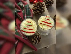 Christmas Tree Snack Cake Candle. 13oz. Soy Candle/Strong Scented Candle/Holiday Candle/Winter Candle/Dessert Candle