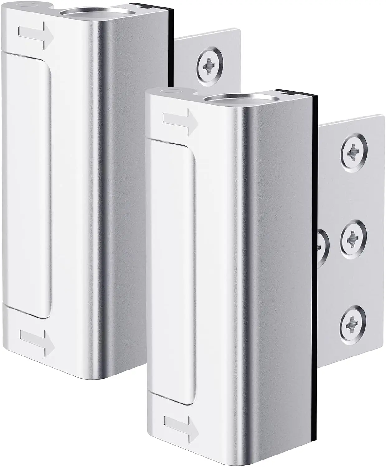 2 Pack Home Security Door Lock Withstand 800 Ibs for Inward Swinging Door, Door Reinforcement Lock With 8 Screws to Prevent Unauthorized Entry