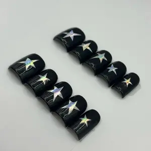 Y2K Shiny Stars press on nails