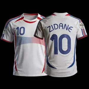 Zidane 2006 Retro France No.10 Away Short Sleeve Soccer Jerseys 3