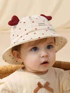 Baby Hat Spring Summer Autumn Sun Protection Cap, Cute Casual Fashion Cartoon Beanie for Outdoor Play Walk Travel, Suitable for 3-12 Months, Sun Bonnets