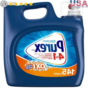 Liquid Laundry Detergent OXI Stain Fighters Fresh Morning Burst 145 Loads Heavy Duty Stain Removal Brightening All Machines 218