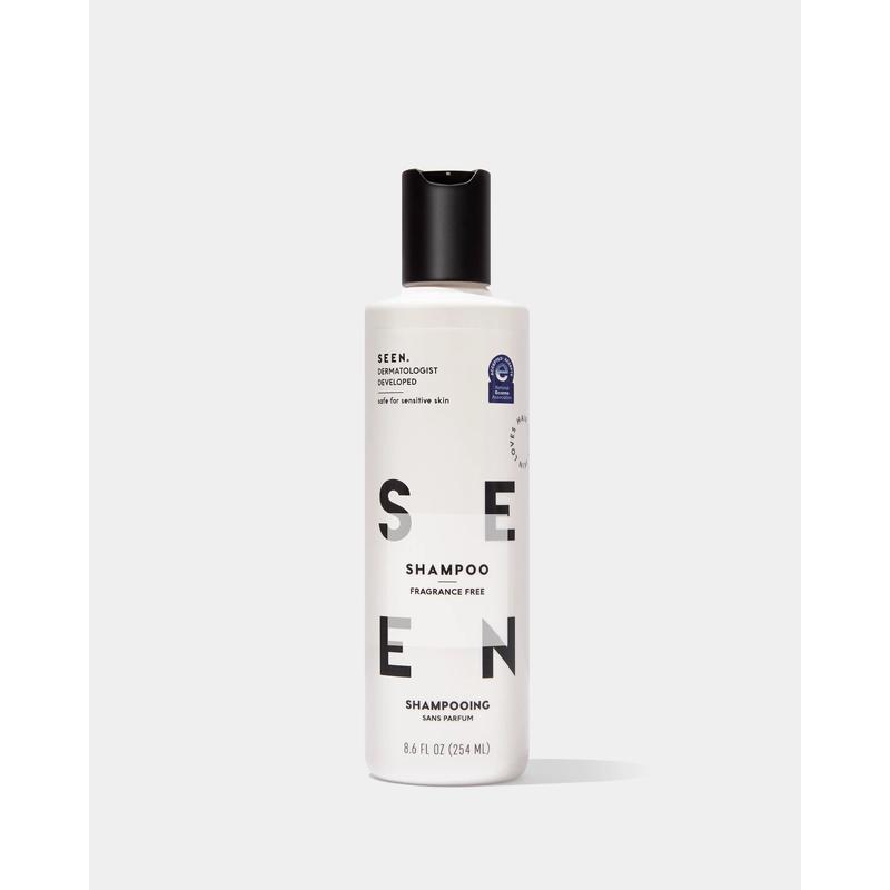 SEEN Shampoo Fragrance Free - Non Comedogenic, Sulfate-Free Gentle Cleansing for All Hair Types