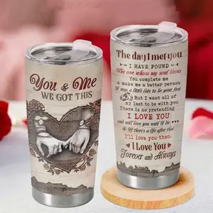 You & Me 20oz Tumbler – Valentines gift for her, Made in USA, Anniversary Gift for Him or Her, Husband and Wife Love Cup, Thoughtful Couple Coffee Mug for Special Moments