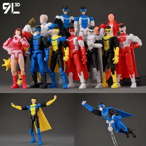 9L3D Titan 13 Mark Black Blue Suit 14cm Height Dummy13  Anime Action Model Multi-Jointed Figure American Comics Invincible Boy