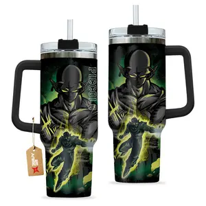 STORMMECH- Piccolo 40oz Handle Tumbler – Stainless Steel Travel Mug, Anime Inspired Vacuum Insulated Cup, Large Iced Coffee Tumbler, Manga Fighter Drinkware, Otaku Gift for Him Her
