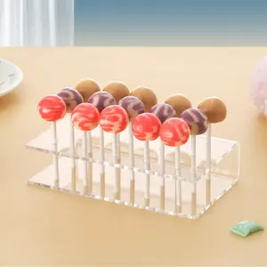 Clear Acrylic Lollipop Holder, 15 Hole Pop Stand Display Rack, Wedding Baby Shower Birthday Festival Party Decoration