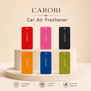 CARORI Hanging Car Air Freshener for Rearview Mirror, EVA Solid Scent Sheet, Non-Liquid Odor Eliminator, Car Interior Decoration Accessories