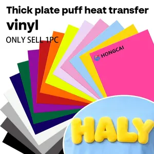 3D Colorful Thick Bubble Heat Transfer Vinyl, 15 Colors, 25cm X 30cm, Htv Foil Lettering Material for DIY T-Shirts & Textiles