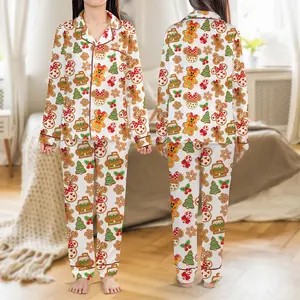 Gingerbread Cookies Christmas Pajamas Set, Holiday Cookies Long Short Sleeve Pajama, Youth & Adult Holiday Sleepwear, Family Xmas Pjs 45985 6