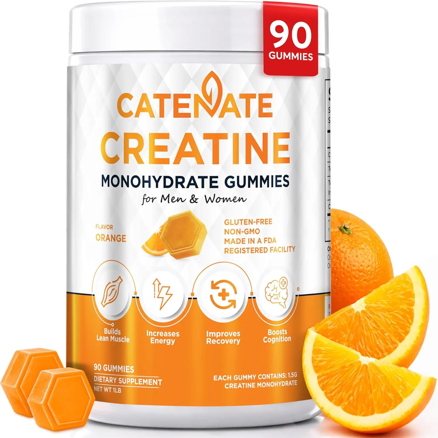 Creatine Gummies for Men & Women | 4500mg Creatine Monohydrate | Eurofins Third-Party Tested | Muscle Strength, Endurance & Recovery | No Shaker Needed | Vegan, Non-GMO, Gluten-Free, 90 Count