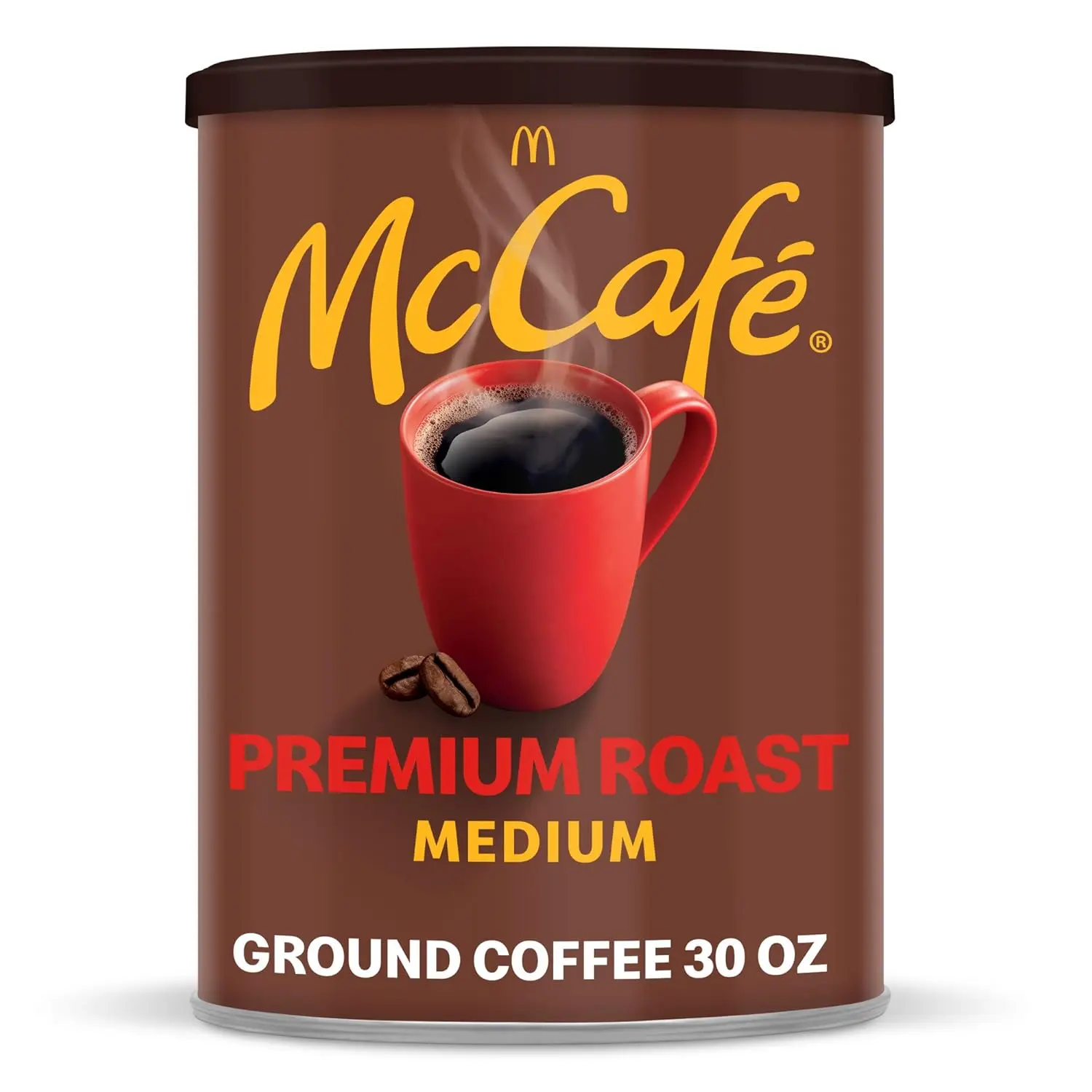 McCafe Premium Roast, Medium Roast Ground Coffee, 30 oz Canister, Bean