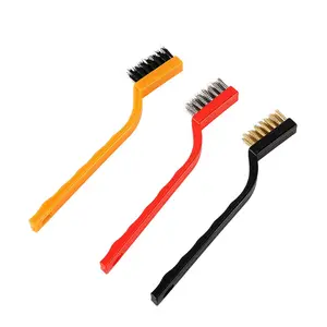 12 PCS Wire Brush Set Nylon Brass & Stainless Steel Brushes for Dust Slag Rust Removal Essential Cleaning Tool Set