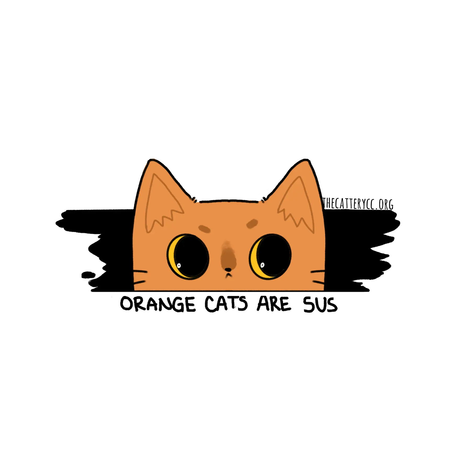 Orange Cats are Sus-Sticker