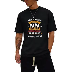 Funny Spanish Dad T-Shirt For Men - Spanish Father's Day & Birthday Gift With Spanish Phrase "Like God -In-Law I Sold You" & Family Slogan, Casual Round Neck Short Sleeve Shirt, Black/White Print (Spanish Text) - Husband Gift Idea