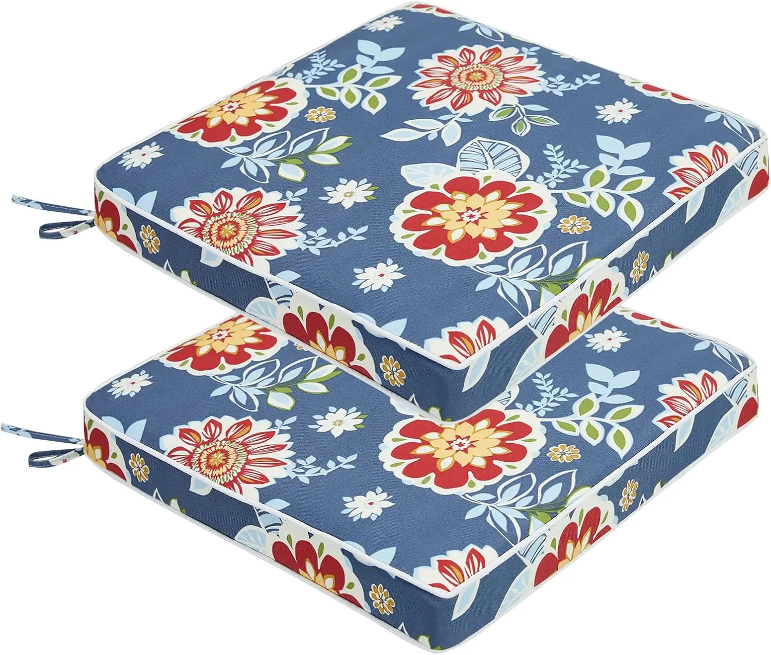 Outdoor Chair Cushions Set of 2, Water Resistant Seat Cushions 19x19 Patio Cushions for Outdoor Furniture