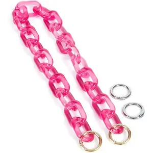 Chunky  Purse Strap Bag Chain Handle Replacement,Handbag Purse Making Accessory Decoration (Rose)