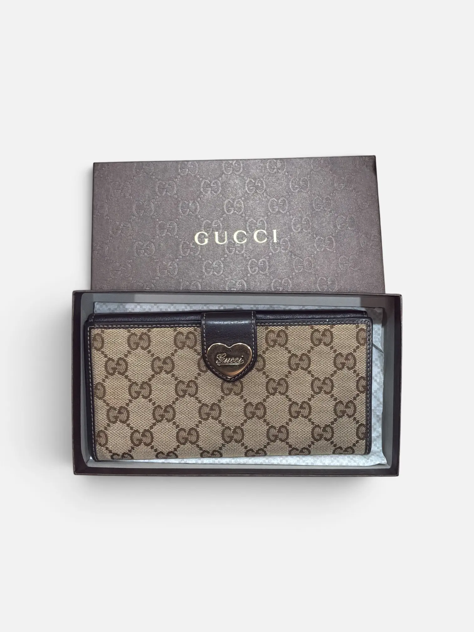 Pre-owned GUCCI Canvas material Long Wallet canvas long wallet