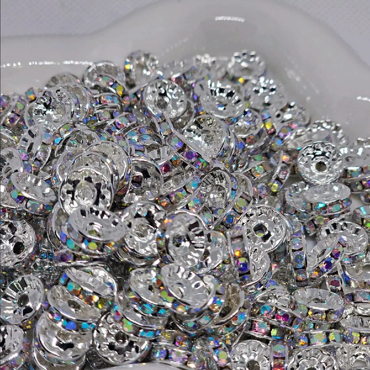 10 mm ab rhinestone spacers