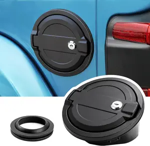 Gas Cap Cover for Jeep Wrangler JL Fuel Filler Door Locking Gas Tank Cap Cover Accessories for 2018-2023 2024 Jeep Wrangler JL JLU, Automotive, Locking Gas Cap