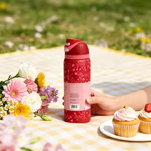 Owala 32oz Magenta Floral Special Edition Insulated Bottle Stainless Steel Leak-Proof Lid Perfect for Gifting Daily Hydration Tumbler Flasks Drinkware elegant gift water cups easy drinking girl holiday use