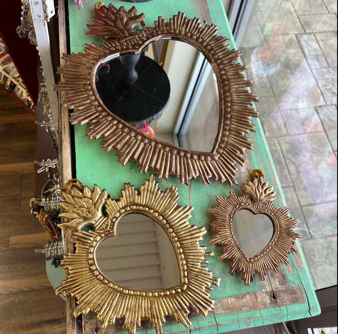 Tin Rays Sacred Heart Mirror Tin Rays Sacred Heart Mirror