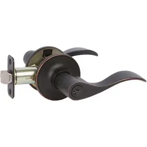 212 MAIN Delaney 500T-BN-BN-CS-US10BE All-Metal Re-Keyable Lever Handle Entrance Door Hardware, KW1 Keyway, New Bennett View Pack Bronze, Fits Standard Doors