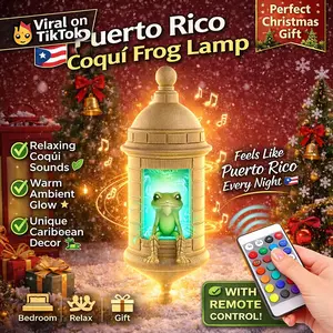 【Sound Lamp】 BORILUME Coquí frog Wall Lamp With LED Light For Puerto Rican Bedroom Office outdoor Decor