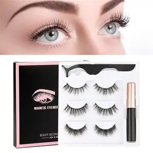 Magnetic Eyelashes and Eyeliner Kit, Lightweight, Sweatproof, Long-Lasting, Natural Look, Artificial Mink Lashes, Makeup Essentials