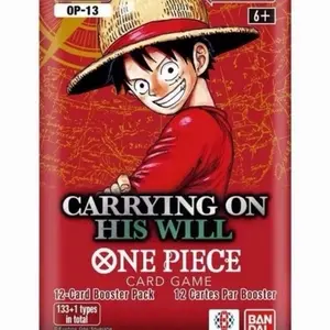 (1) - Pack of One Piece TCG Carrying On His Will Sleeved Booster Pack OP-13 12 Cards Card Game