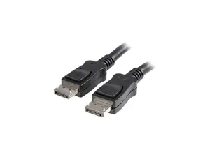 StarTech DISPL2M 6.60 ft. Black Connector A: 1 x DisplayPort (20 pin) Latching Male  Connector B: 1 x DisplayPort (20 pin) Latching Male DisplayPort Cable with Latches - M/M M-M