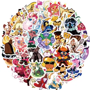 Cartoon Character Pattern Sticker, 50pcs/set Waterproof Self Adhesive Decor Paper, Decor Sticker for Gift Greeting Card Water Bottle Laptop Phone, Ornaments