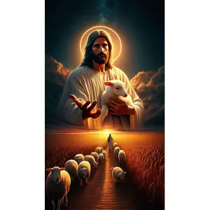 DIY 5D Diamond Painting Kit Jesus Theme Full Drill Mosaic Craft, Home Wall Decor Gift, Custom Handicraft, Model Xinghao T024