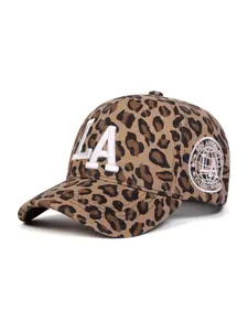 Letter LA Embroidered Leopard Print Baseball Cap, Casual Outdoor Sports High Quality Hat for Men & Women, Fashion Accessories for Daily Wear, Adjustable Snapback Cap