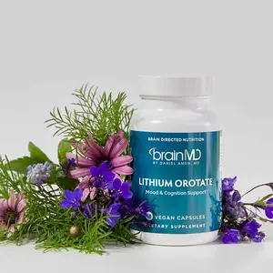 BrainMD - Lithium Orotate | Mood and Cognition Support - Featuring ultra-pure, low-dose lithium, our Lithium Orotate supplement - 60 vegan capsules