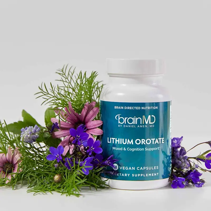 BrainMD - Lithium Orotate | Mood and Cognition Support - Featuring ultra-pure, low-dose lithium, our Lithium Orotate supplement - 60 vegan capsules