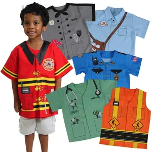 Kaplan Early Learning Community Helper Shirts | Toddler Pretend Play Dress-Up Clothes | Dramatic Play Costumes | Set of 6