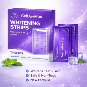 Purple Whitening Strips – 7 or 21 Treatment Sessions – Enamel-Friendly Formula – Gentle for Sensitive Teeth – Peroxide-Free Brightening Care