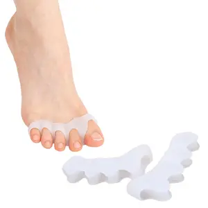 Toe Separators for Toes – Gel Toe Spacers for Bunion Relief, Overlapping Toes, Hammer Toe, and Toe Alignment – Soft Silicone Toe Stretchers for Men & Women – Washable & Reusable (1 Pair)