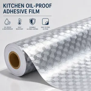 40cm x 3m Peel and Stick Wallpaper | Waterproof Metallic Contact Paper | Oil Proof & Heat Resistant Shelf Liner | Self-Adhesive Removable for Kitchen Countertops, Cabinets & Drawers