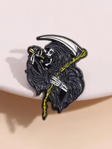 Punk Style Skull Design Brooch, Fashion Accessories for Men & Women, Halloween Themed Brooch Pin, Trendy All-match & Exquisite Brooch for Birthday Gift