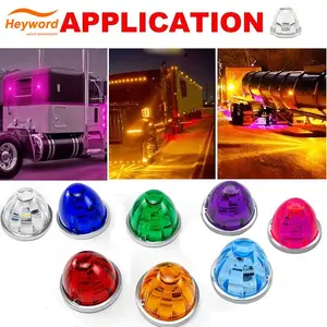 Heyword 1pcs Watermelon Lights with Brackets, Suitable for Cars, Trucks, Chassis Lights, Side Lights, And Top Lights
