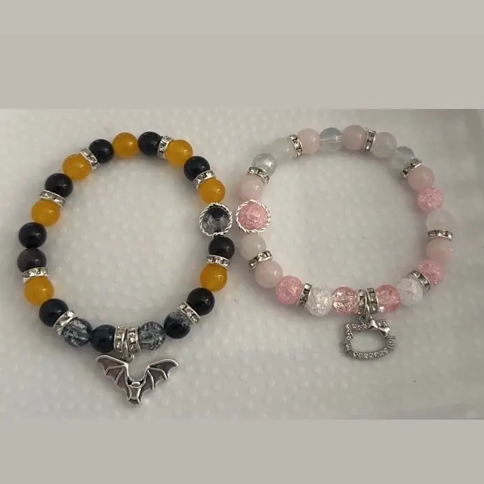 Hello kitty + Batman adjustable Bracelet