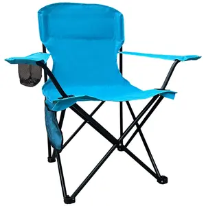 Camping Outdoor Foldable Arm Chair Supports 225LBS Durable Steel Pipes Ergonomic Design with Storage Bag Perfect for Beach Camping & Travel - Beachchair Campchair
