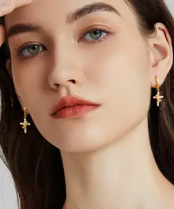 CHESKY Crown Cross Earrings Chain Earrings 3/4 Pairs Dangling Delicate for Black Friday Christmas Gift